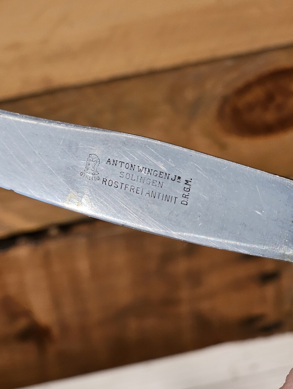 Vintage 50s MCM Anton Wingen Jr. Natural Horn Cutlery Set - 6 Forks & 3 Knives - Picture 15 of 16